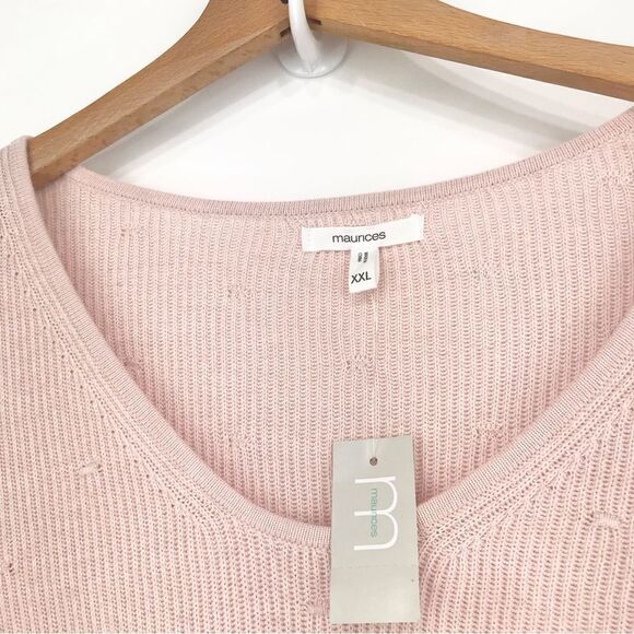 Maurices NEW Pastel Pink Puff Half Sleeve Sweater - Picture 4 of 14